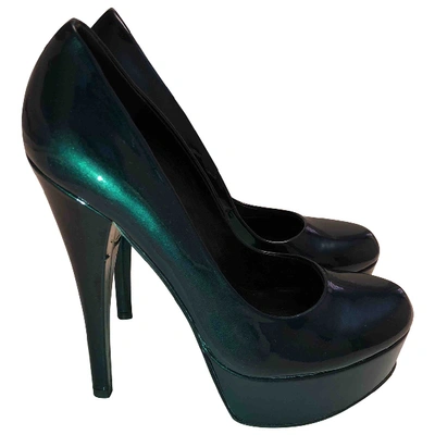 Pre-owned Alejandro Ingelmo Green Patent Leather Heels