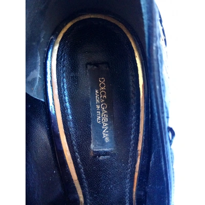 Pre-owned Dolce & Gabbana Black Python Heels
