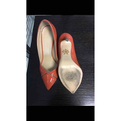Pre-owned Charlotte Olympia Patent Leather Heels In Orange