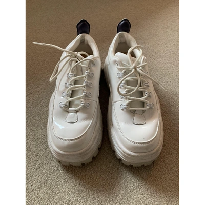 Pre-owned Eytys White Patent Leather Trainers