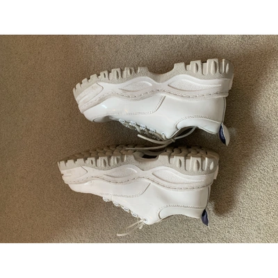 Pre-owned Eytys White Patent Leather Trainers