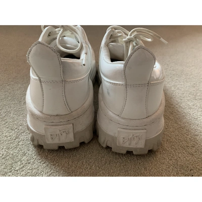 Pre-owned Eytys White Patent Leather Trainers