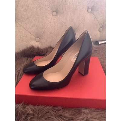 Pre-owned Valentino Garavani Tango Leather Heels In Black