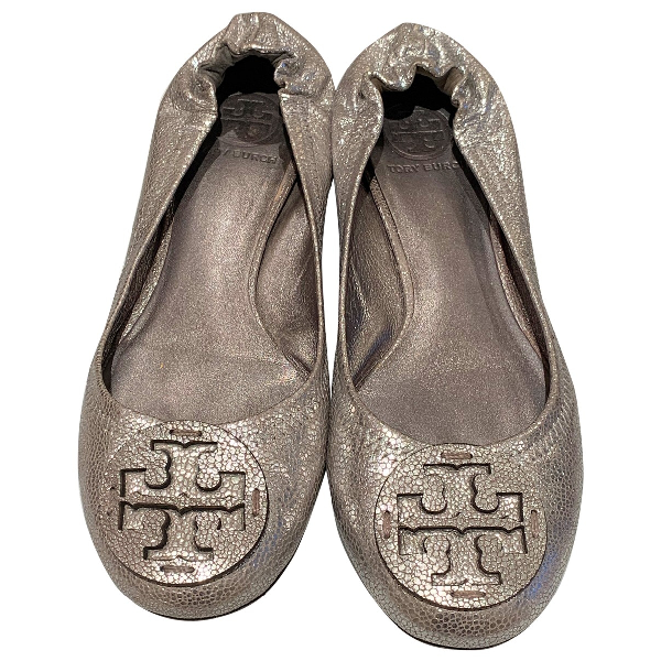 tory burch silver ballet flats