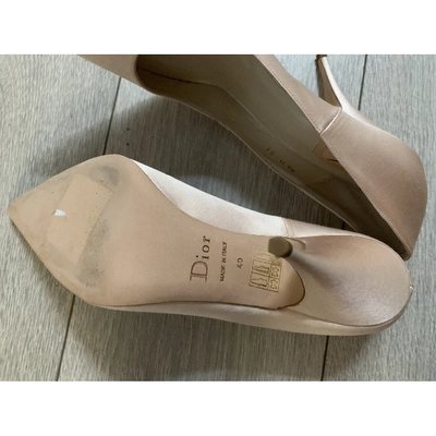 Pre-owned Dior Cloth Heels In Pink