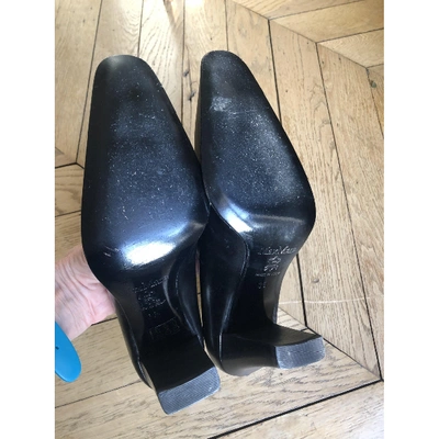 Pre-owned Max Mara Leather Heels In Black