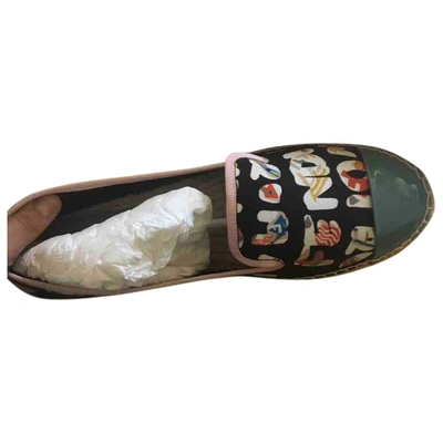 Pre-owned Fendi Blue Cloth Espadrilles