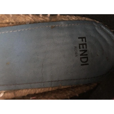 Pre-owned Fendi Blue Cloth Espadrilles