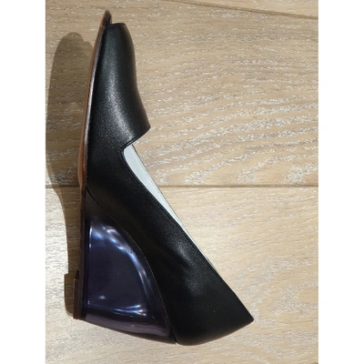 Pre-owned Courrèges Leather Heels In Black