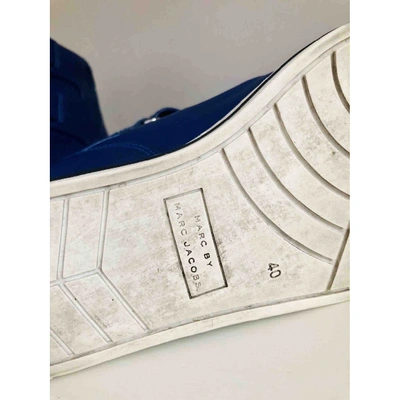 Pre-owned Marc By Marc Jacobs Blue Leather Trainers