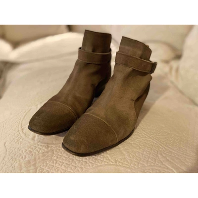 Pre-owned Jean-michel Cazabat Suede Ankle Boots
