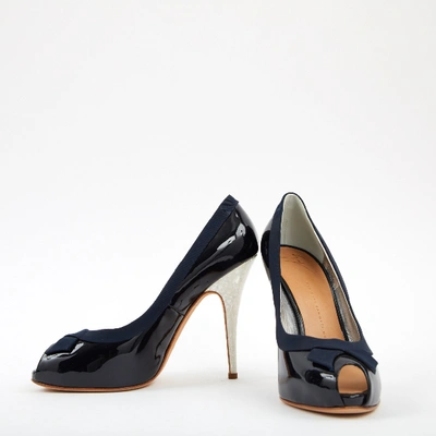 Pre-owned Giuseppe Zanotti Patent Leather Heels In Navy