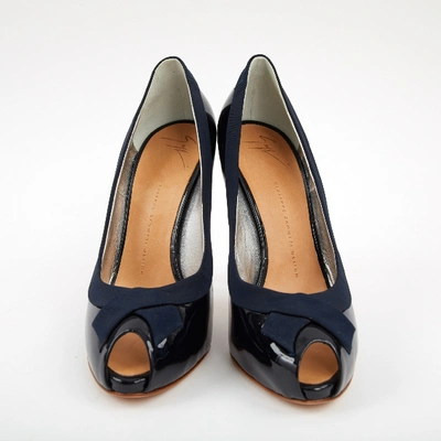 Pre-owned Giuseppe Zanotti Patent Leather Heels In Navy