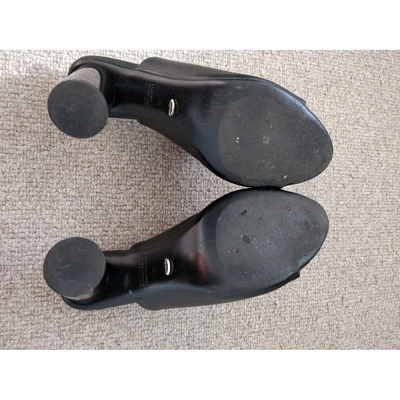 Pre-owned Tony Bianco Leather Mules & Clogs In Black