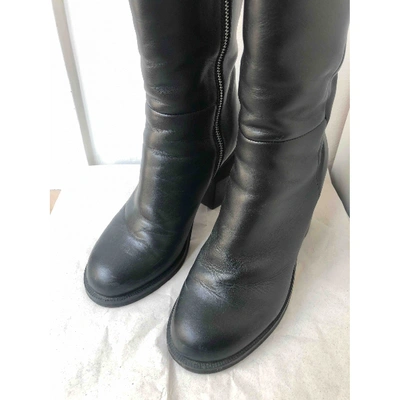 Pre-owned Jil Sander Black Leather Boots