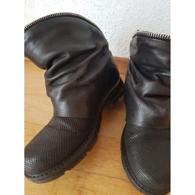 Pre-owned A.s.98 Black Leather Ankle Boots