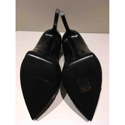 Pre-owned Saint Laurent Black Leather Heels