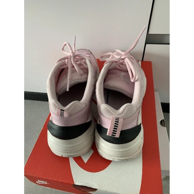 Pre-owned Nike M2k Tekno Pink Leather Trainers