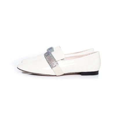Pre-owned Christopher Kane Patent Leather Flats In White
