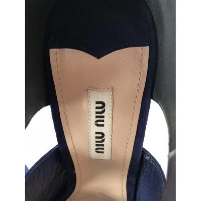 Pre-owned Miu Miu Sandals In Blue