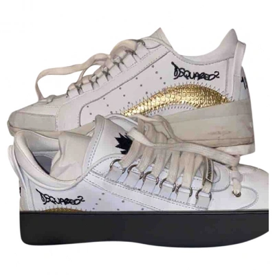 Pre-owned Dsquared2 White Leather Trainers