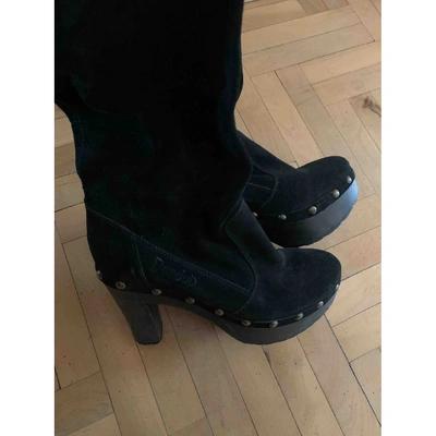 Pre-owned Dondup Boots In Black