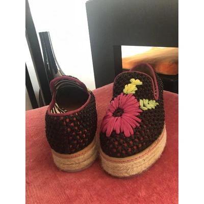 Pre-owned Missoni Cloth Espadrilles In Black