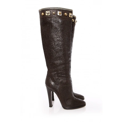 Pre-owned Giuseppe Zanotti Leather Boots In Brown