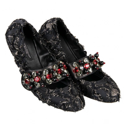 Pre-owned Dolce & Gabbana Ballet Flats In Black