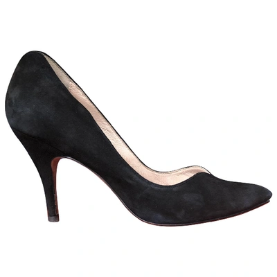 Pre-owned Jean-michel Cazabat Black Suede Heels