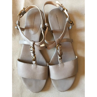 Pre-owned Balenciaga Leather Sandal In Beige