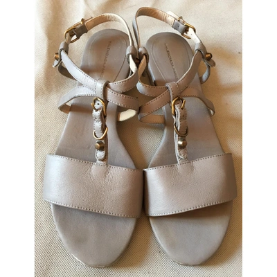 Pre-owned Balenciaga Leather Sandal In Beige