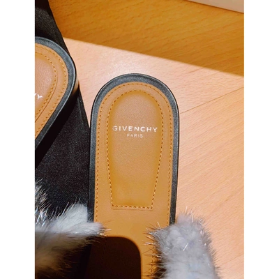 Pre-owned Givenchy Black Mink Sandals