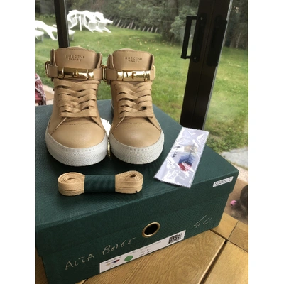 Pre-owned Buscemi Beige Leather Trainers