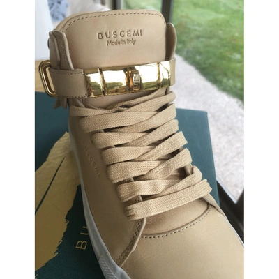 Pre-owned Buscemi Beige Leather Trainers