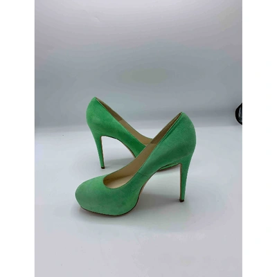 Pre-owned Brian Atwood Heels In Green