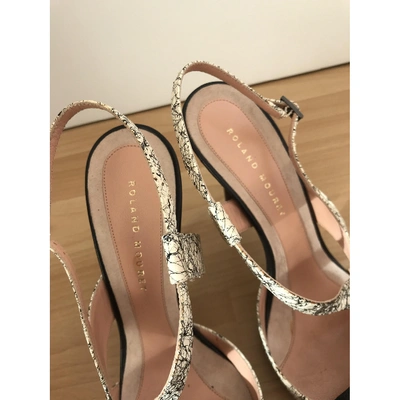 Pre-owned Roland Mouret Leather Sandals In Beige