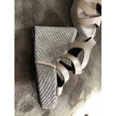 Pre-owned Barbara Bui Leather Sandals In Grey