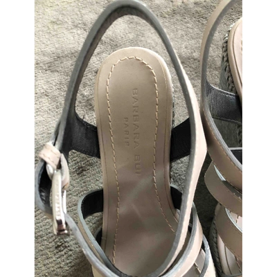 Pre-owned Barbara Bui Leather Sandals In Grey