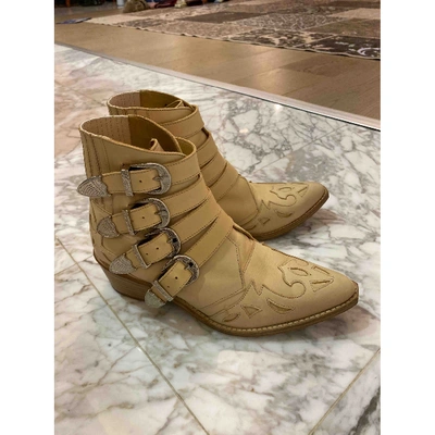 Pre-owned Toga Beige Leather Boots