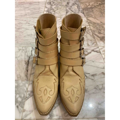 Pre-owned Toga Beige Leather Boots