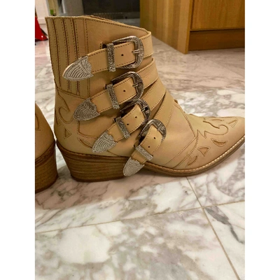 Pre-owned Toga Beige Leather Boots