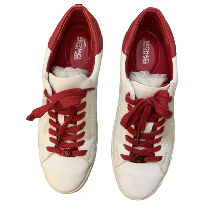 Pre-owned Michael Kors Leather Trainers In White