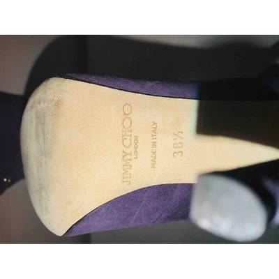 Pre-owned Jimmy Choo Purple Suede Boots