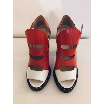 Pre-owned Fendi Red Patent Leather Heels