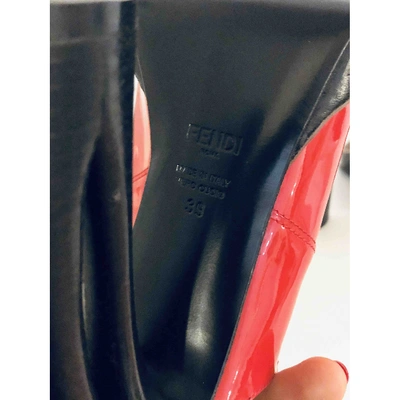 Pre-owned Fendi Red Patent Leather Heels