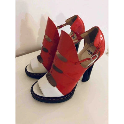 Pre-owned Fendi Red Patent Leather Heels