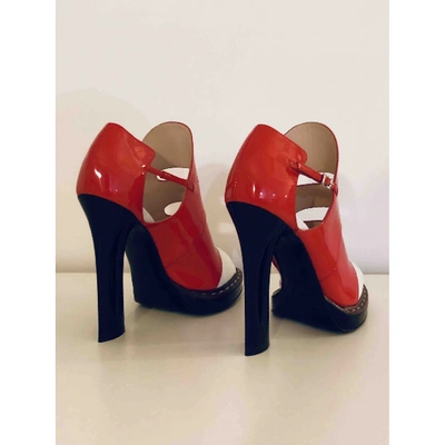 Pre-owned Fendi Red Patent Leather Heels