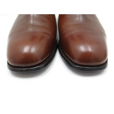 Pre-owned Jm Weston Leather Ankle Boots In Brown