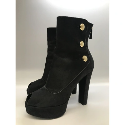 Pre-owned Louis Vuitton Ankle Boots In Black